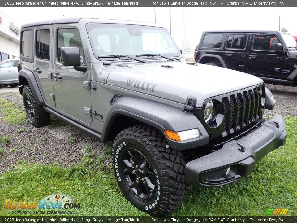 Front 3/4 View of 2023 Jeep Wrangler Unlimited Willys 4x4 Photo #7