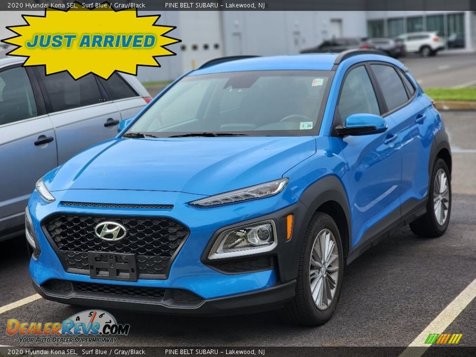 2020 Hyundai Kona SEL Surf Blue / Gray/Black Photo #1