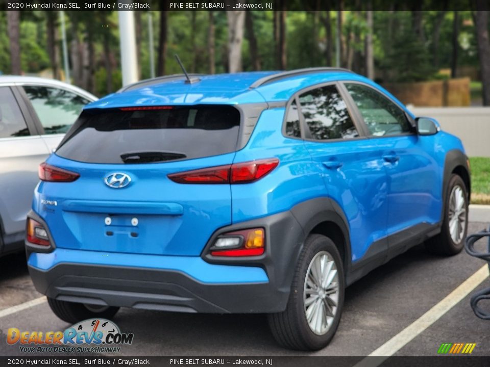 2020 Hyundai Kona SEL Surf Blue / Gray/Black Photo #8