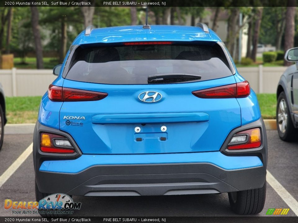 2020 Hyundai Kona SEL Surf Blue / Gray/Black Photo #9