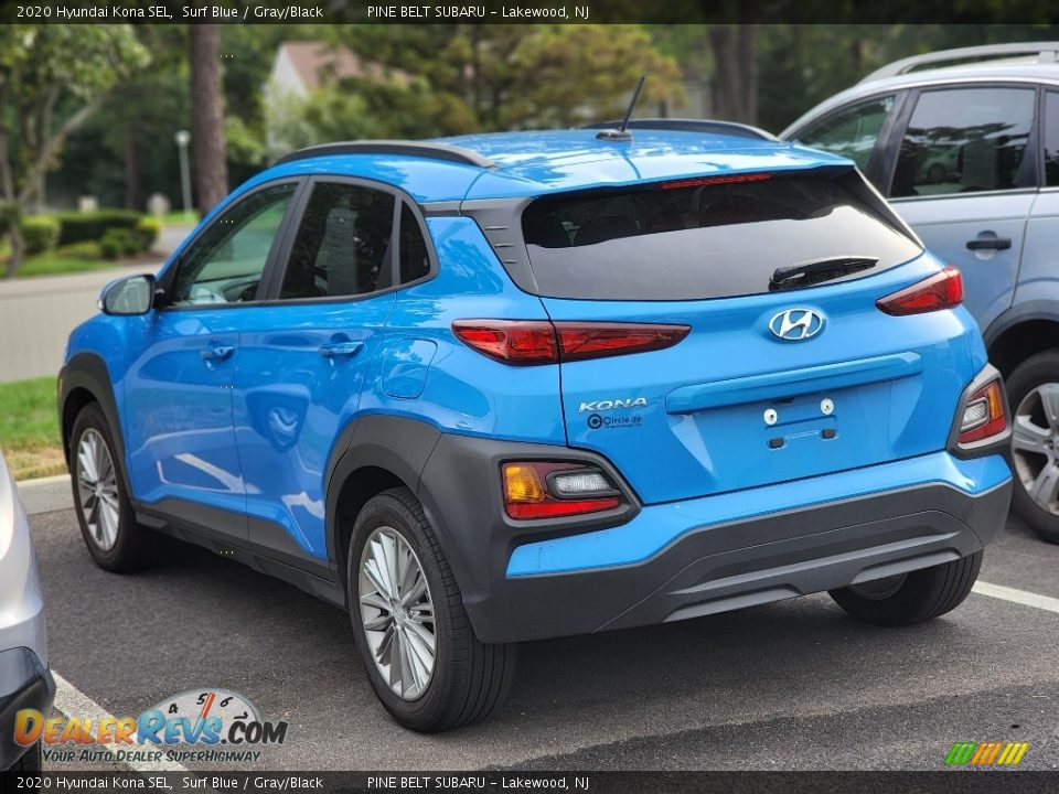 2020 Hyundai Kona SEL Surf Blue / Gray/Black Photo #10