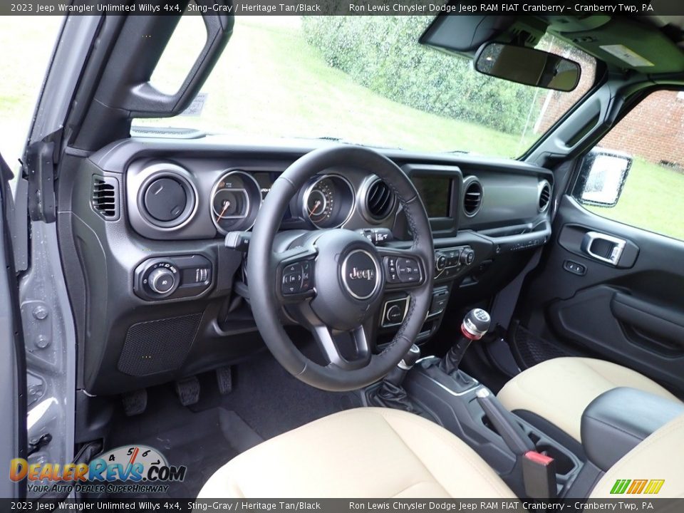 Heritage Tan/Black Interior - 2023 Jeep Wrangler Unlimited Willys 4x4 Photo #19