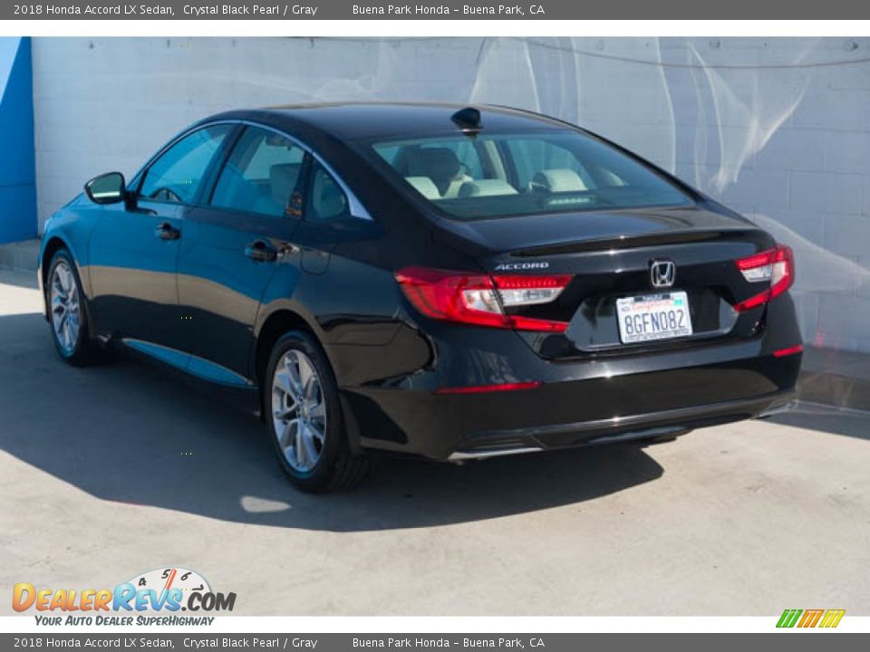 2018 Honda Accord LX Sedan Crystal Black Pearl / Gray Photo #2