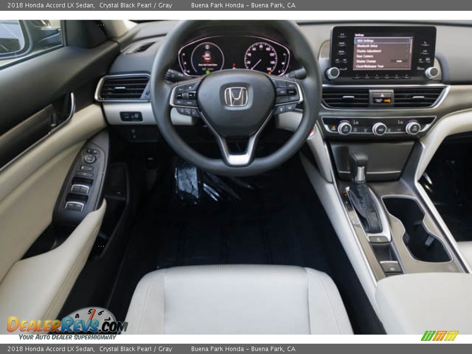 2018 Honda Accord LX Sedan Crystal Black Pearl / Gray Photo #5