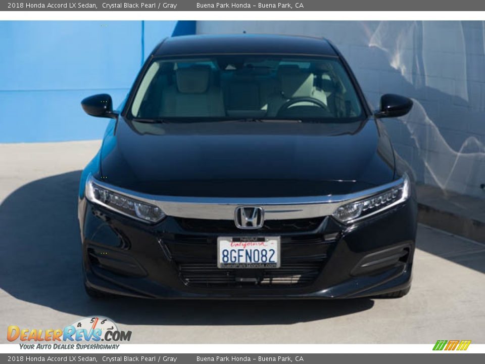 2018 Honda Accord LX Sedan Crystal Black Pearl / Gray Photo #7