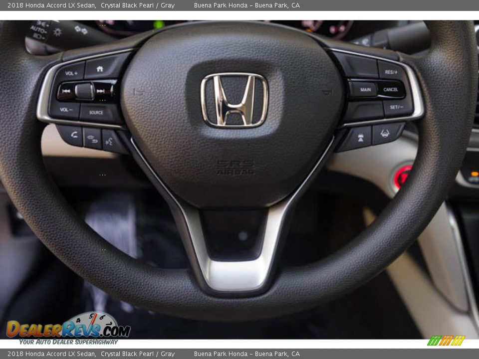 2018 Honda Accord LX Sedan Crystal Black Pearl / Gray Photo #15
