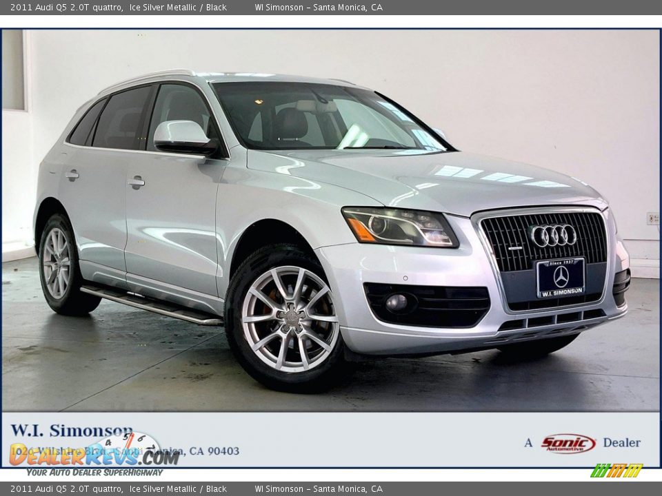 2011 Audi Q5 2.0T quattro Ice Silver Metallic / Black Photo #1