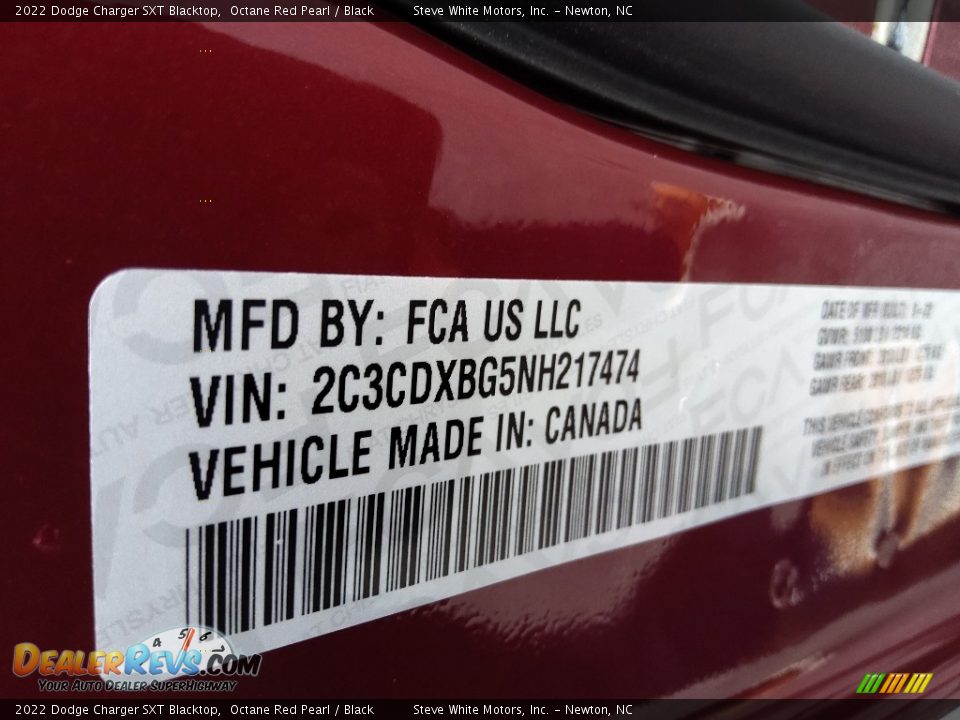2022 Dodge Charger SXT Blacktop Octane Red Pearl / Black Photo #29