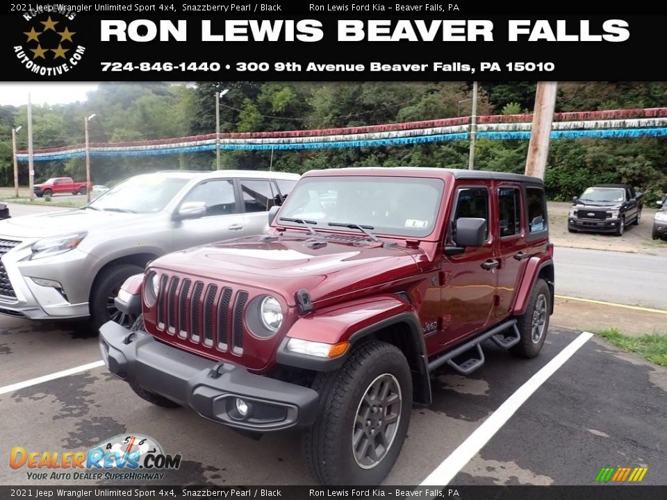 2021 Jeep Wrangler Unlimited Sport 4x4 Snazzberry Pearl / Black Photo #1