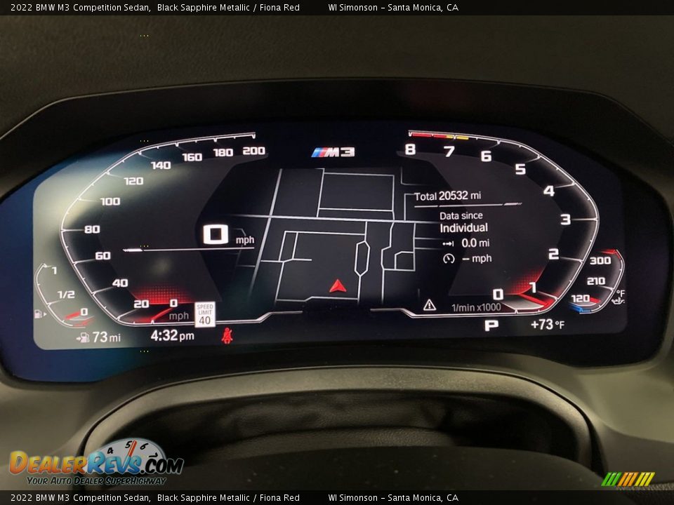 2022 BMW M3 Competition Sedan Gauges Photo #20