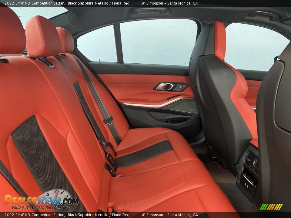 Rear Seat of 2022 BMW M3 Competition Sedan Photo #35