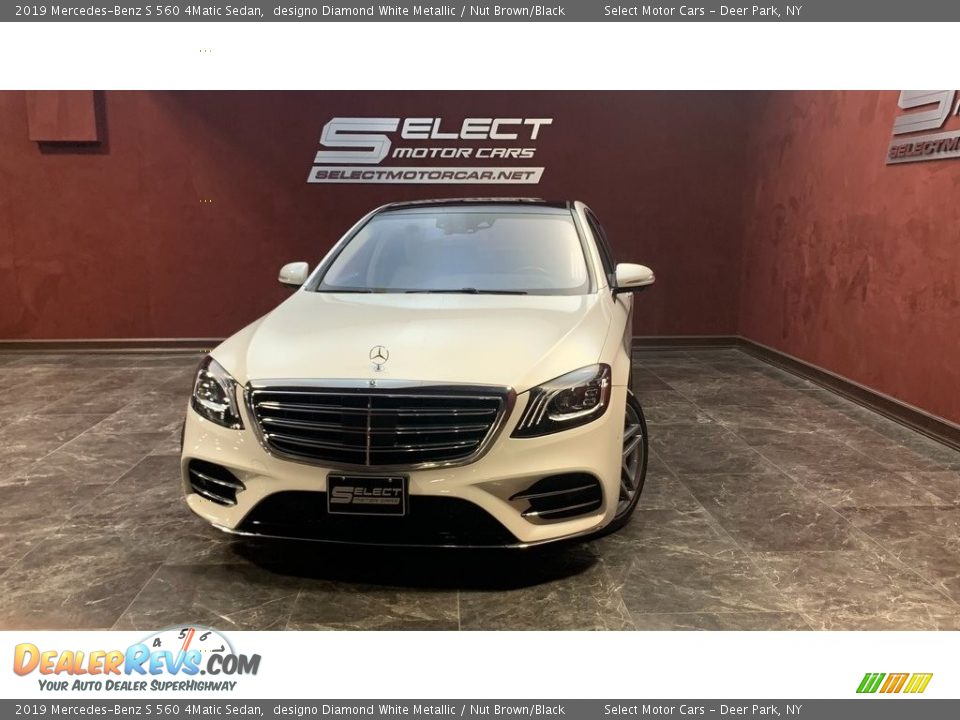 2019 Mercedes-Benz S 560 4Matic Sedan designo Diamond White Metallic / Nut Brown/Black Photo #1