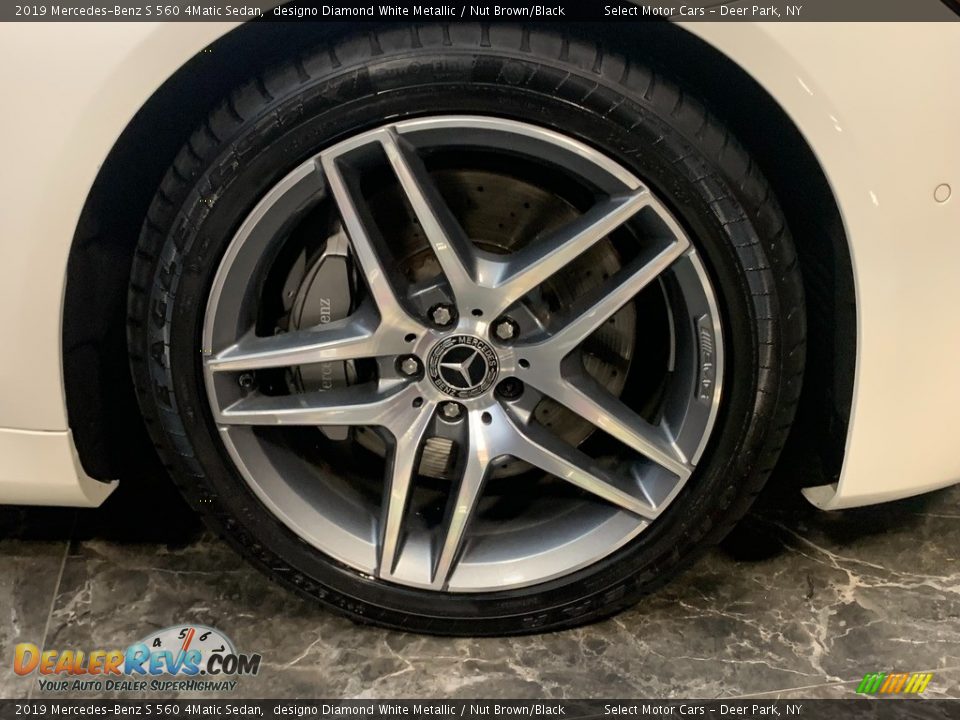 2019 Mercedes-Benz S 560 4Matic Sedan designo Diamond White Metallic / Nut Brown/Black Photo #5