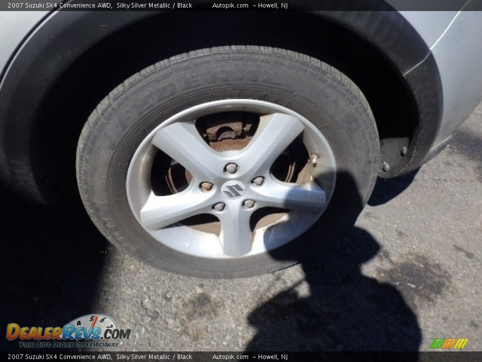 2007 Suzuki SX4 Convenience AWD Silky Silver Metallic / Black Photo #14