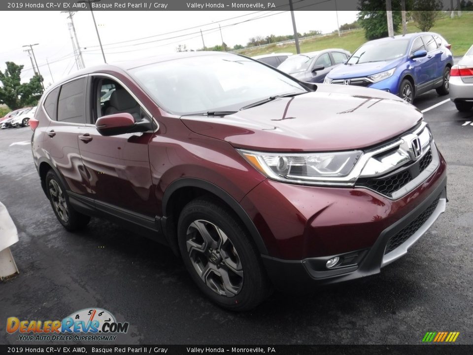 2019 Honda CR-V EX AWD Basque Red Pearl II / Gray Photo #6