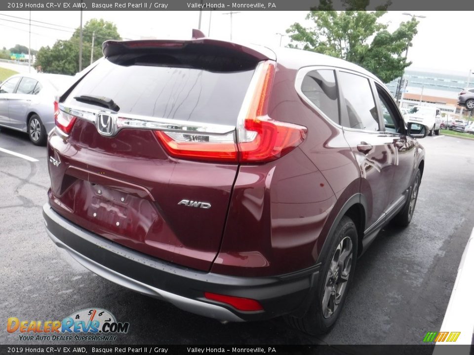 2019 Honda CR-V EX AWD Basque Red Pearl II / Gray Photo #7