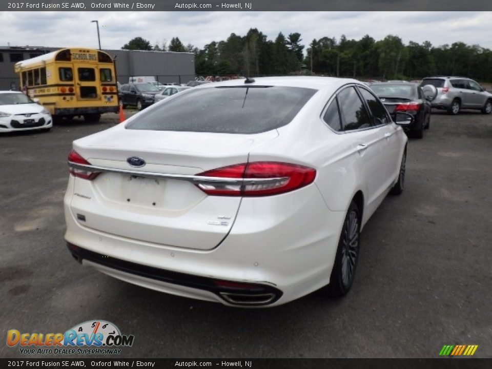 2017 Ford Fusion SE AWD Oxford White / Ebony Photo #6