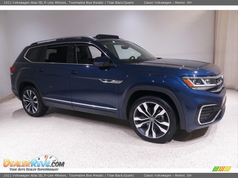 Tourmaline Blue Metallic 2021 Volkswagen Atlas SEL R-Line 4Motion Photo #1