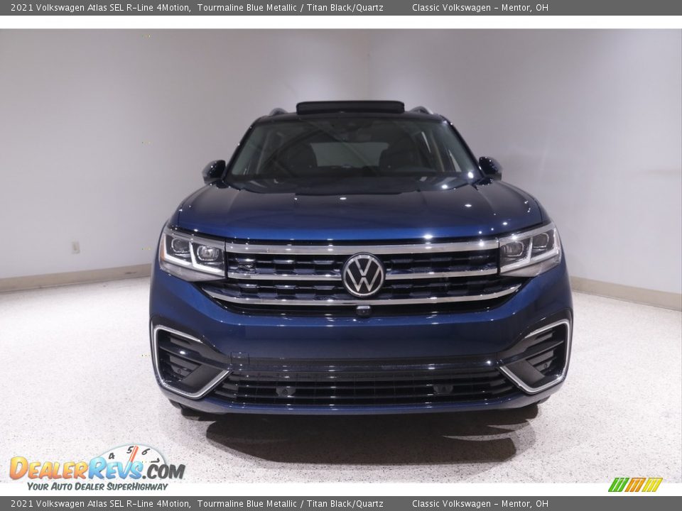 2021 Volkswagen Atlas SEL R-Line 4Motion Tourmaline Blue Metallic / Titan Black/Quartz Photo #2