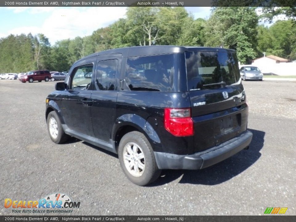 2008 Honda Element EX AWD Nighthawk Black Pearl / Gray/Black Photo #4