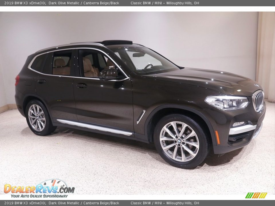 2019 BMW X3 xDrive30i Dark Olive Metallic / Canberra Beige/Black Photo #1