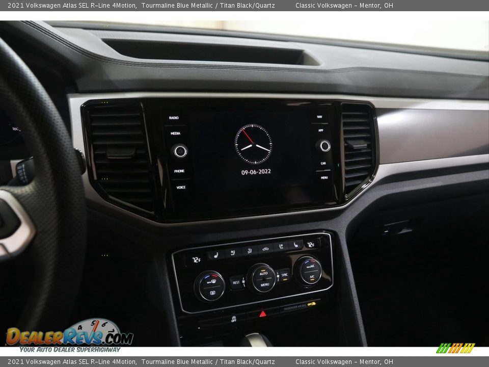 2021 Volkswagen Atlas SEL R-Line 4Motion Tourmaline Blue Metallic / Titan Black/Quartz Photo #9