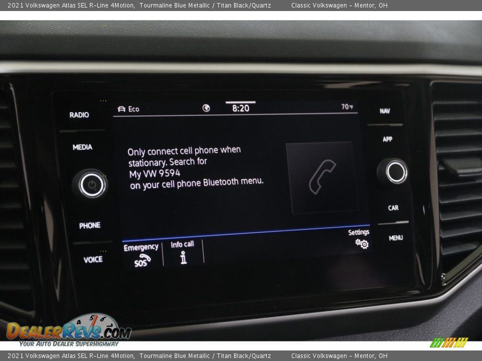 2021 Volkswagen Atlas SEL R-Line 4Motion Tourmaline Blue Metallic / Titan Black/Quartz Photo #11