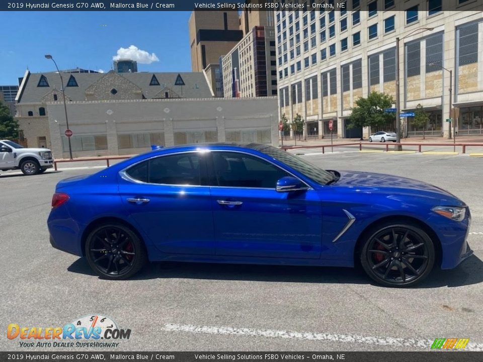 2019 Hyundai Genesis G70 AWD Mallorca Blue / Cream Photo #1