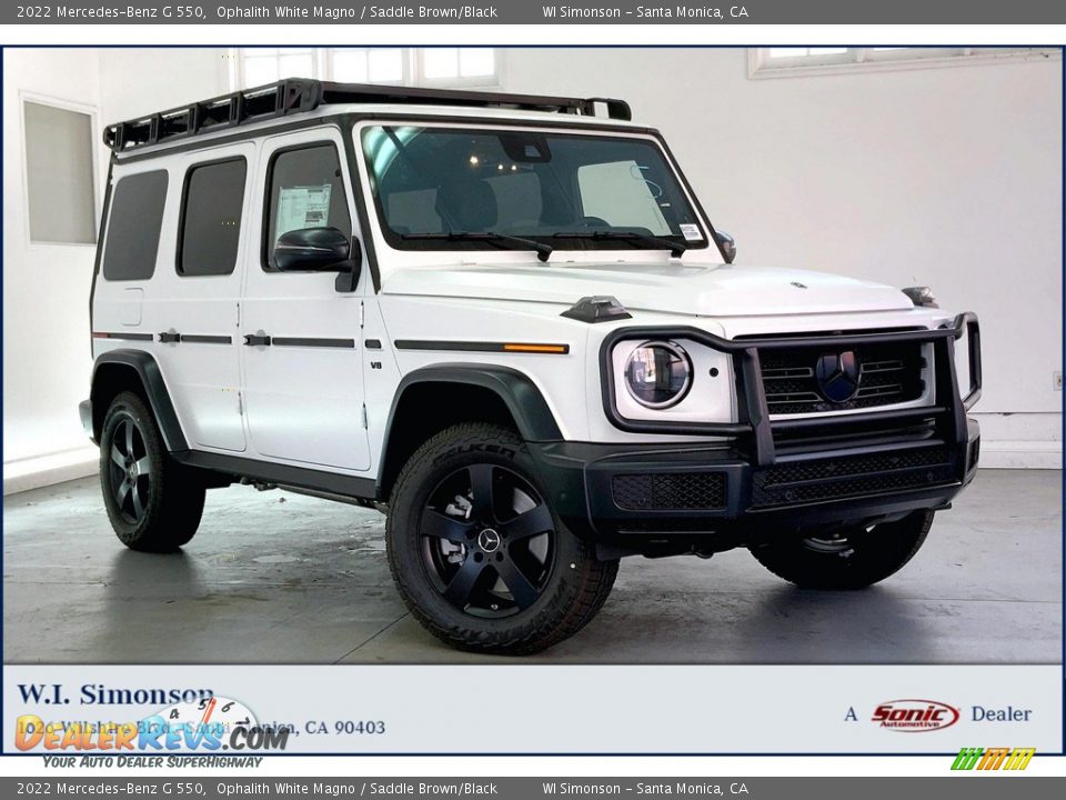 2022 Mercedes-Benz G 550 Ophalith White Magno / Saddle Brown/Black Photo #1