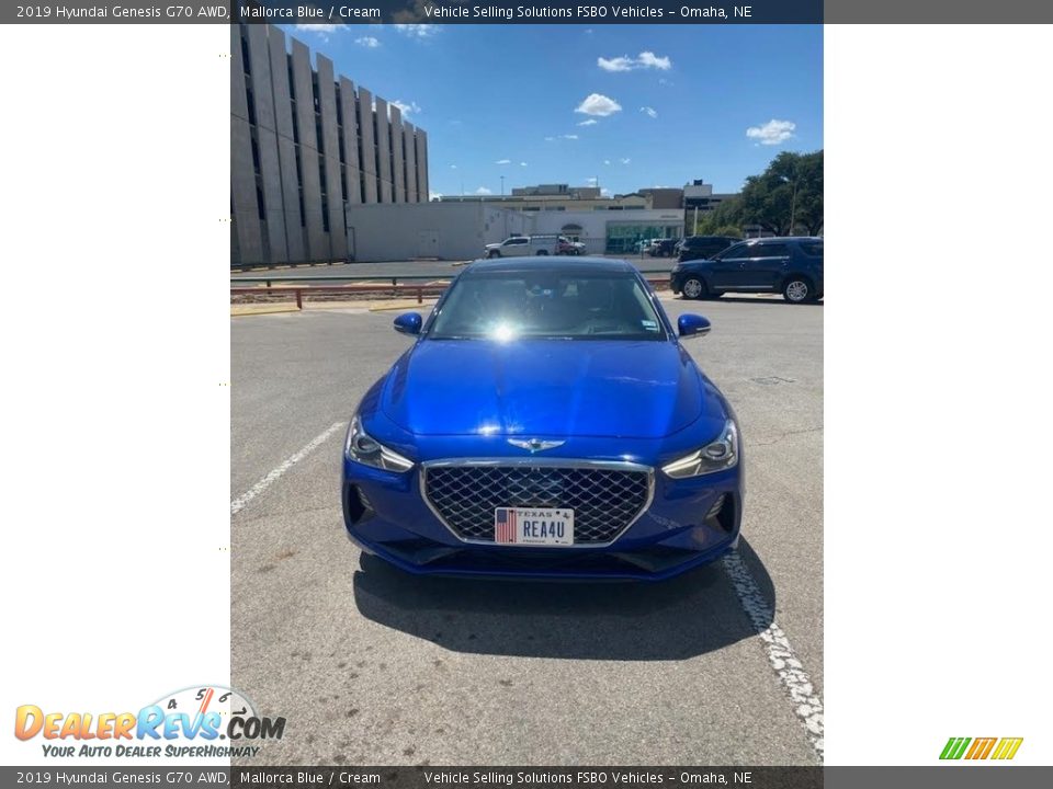 2019 Hyundai Genesis G70 AWD Mallorca Blue / Cream Photo #6