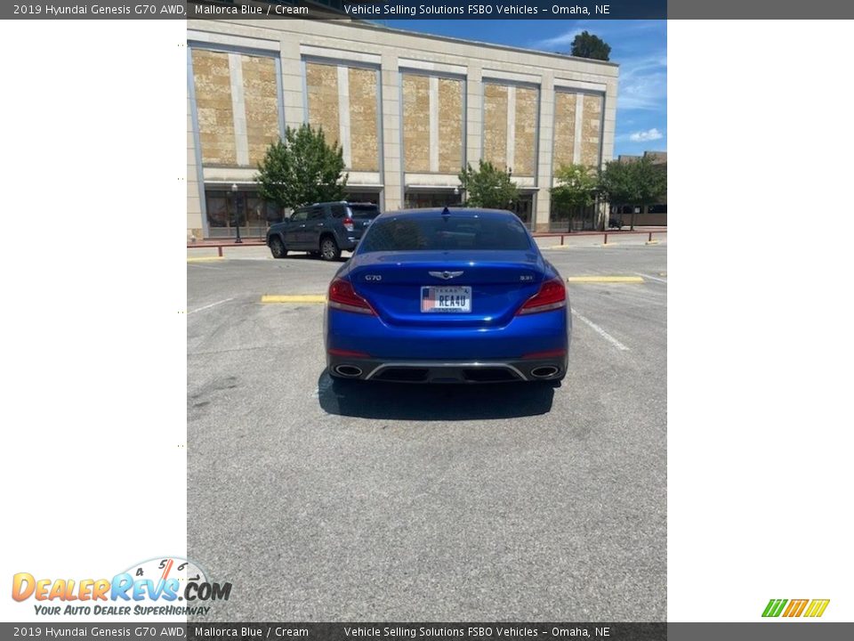 2019 Hyundai Genesis G70 AWD Mallorca Blue / Cream Photo #7