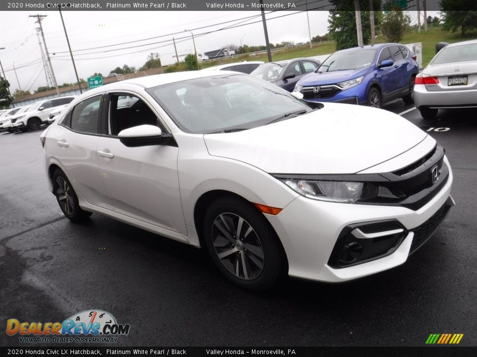 2020 Honda Civic LX Hatchback Platinum White Pearl / Black Photo #5