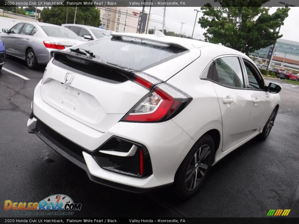 2020 Honda Civic LX Hatchback Platinum White Pearl / Black Photo #6