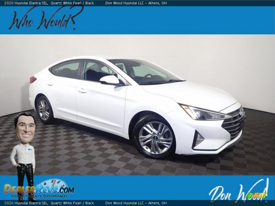 2020 Hyundai Elantra SEL Quartz White Pearl / Black Photo #1