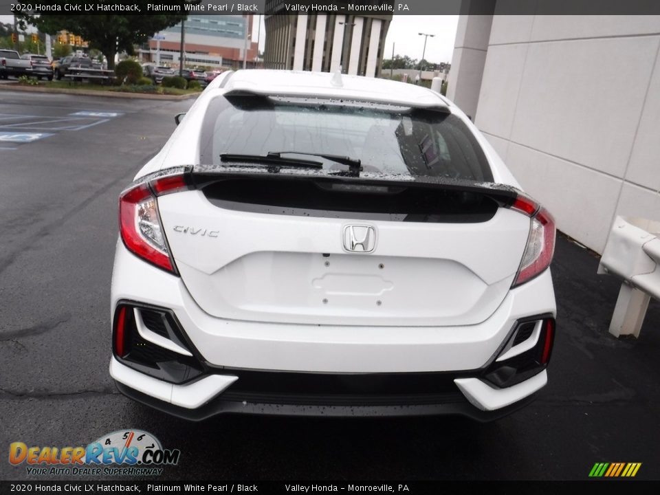 2020 Honda Civic LX Hatchback Platinum White Pearl / Black Photo #7