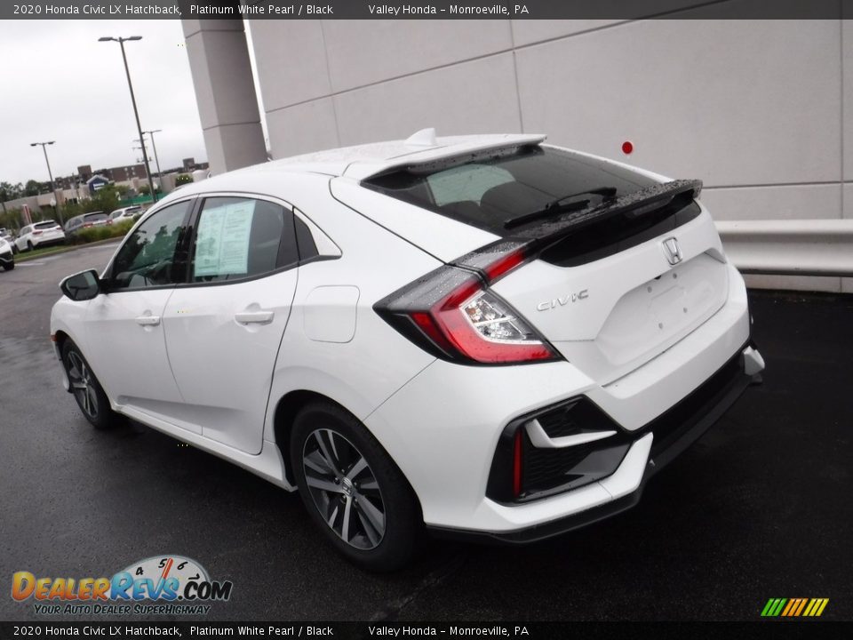 2020 Honda Civic LX Hatchback Platinum White Pearl / Black Photo #8