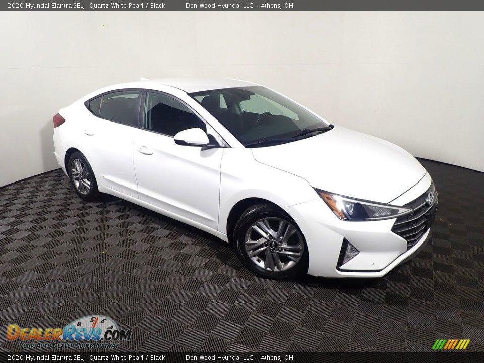 2020 Hyundai Elantra SEL Quartz White Pearl / Black Photo #3