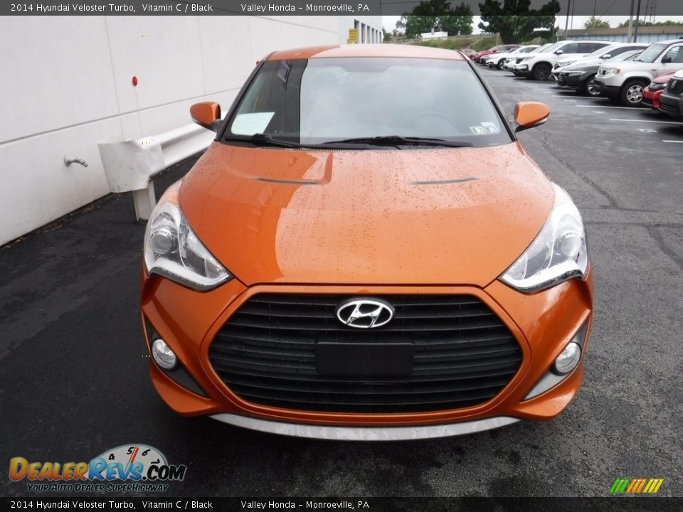 2014 Hyundai Veloster Turbo Vitamin C / Black Photo #5