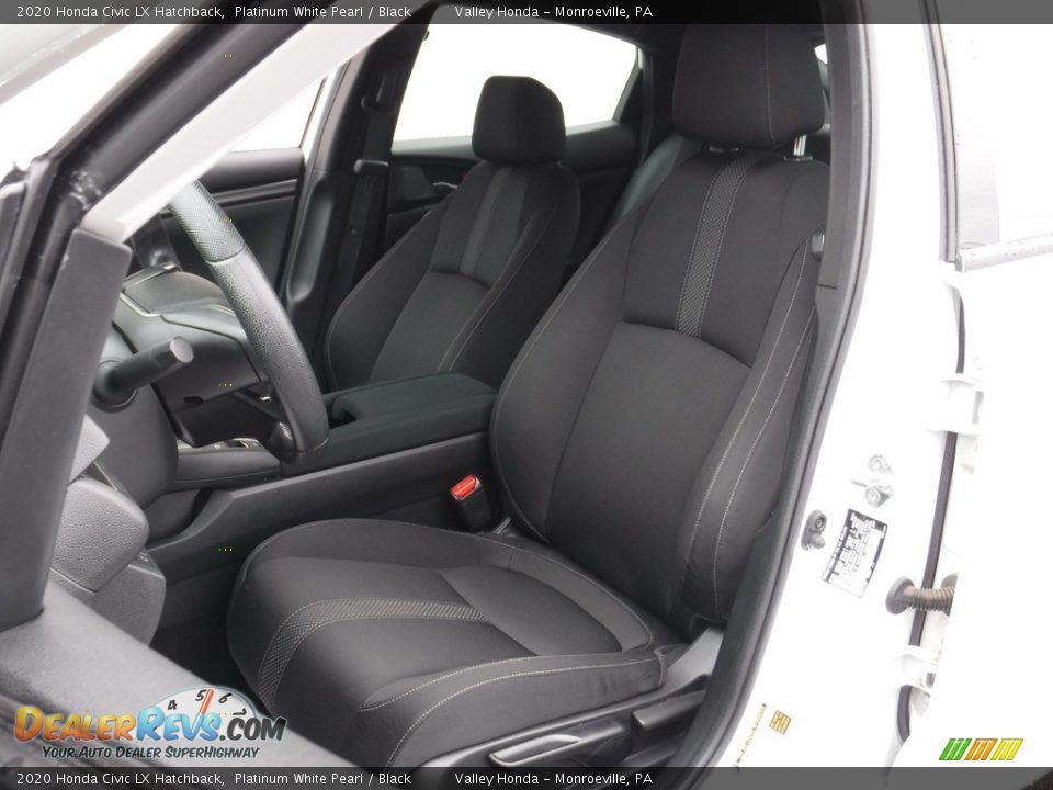 2020 Honda Civic LX Hatchback Platinum White Pearl / Black Photo #11