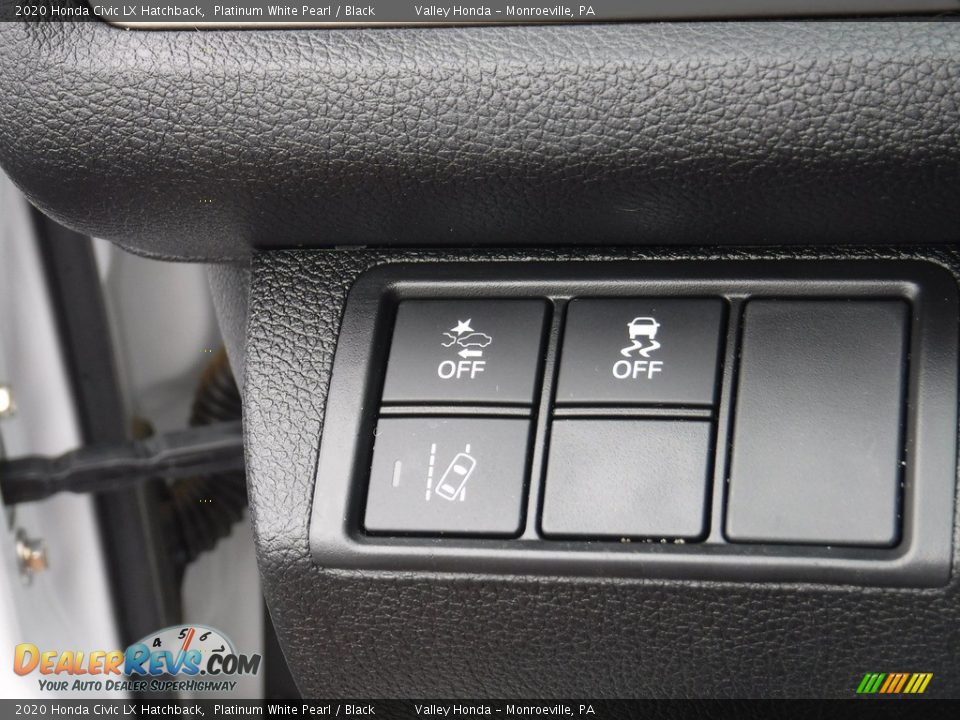 2020 Honda Civic LX Hatchback Platinum White Pearl / Black Photo #12