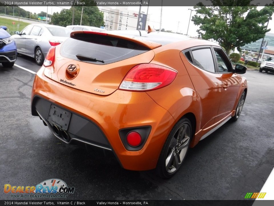 2014 Hyundai Veloster Turbo Vitamin C / Black Photo #7