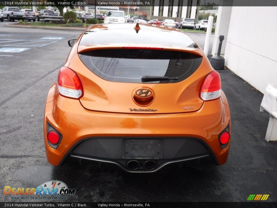 2014 Hyundai Veloster Turbo Vitamin C / Black Photo #8