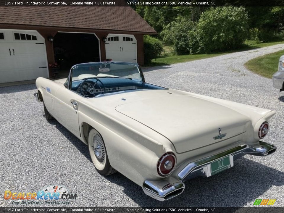 1957 Ford Thunderbird Convertible Colonial White / Blue/White Photo #3