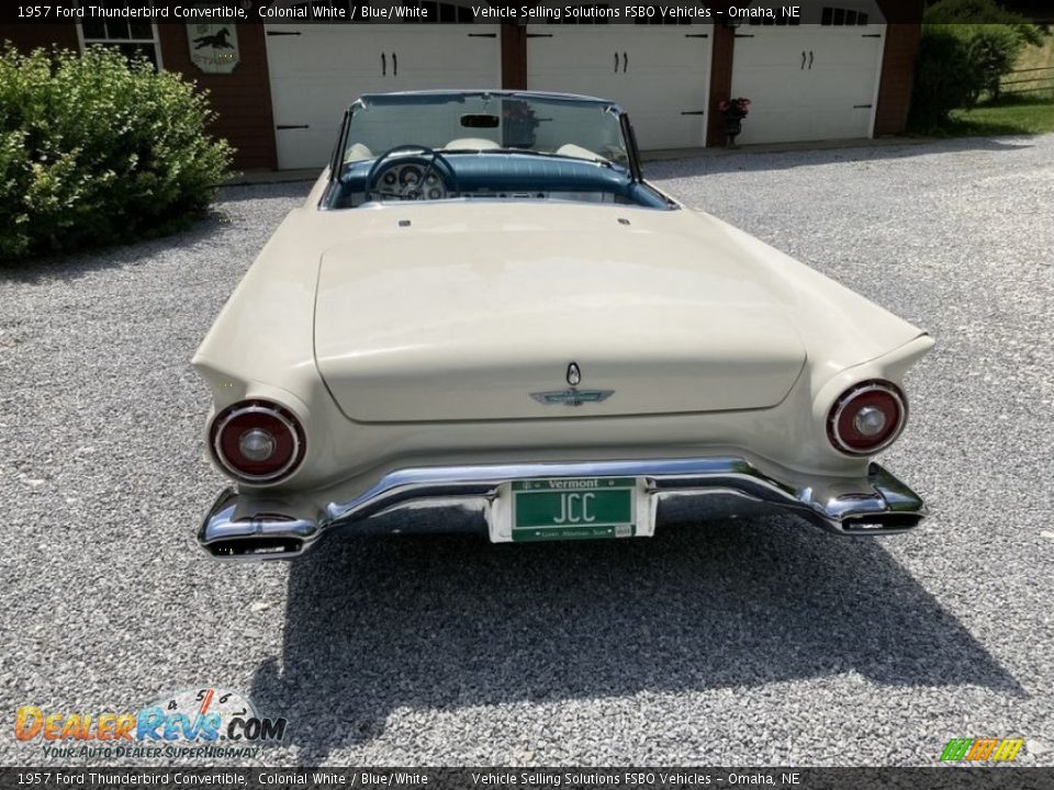 1957 Ford Thunderbird Convertible Colonial White / Blue/White Photo #4