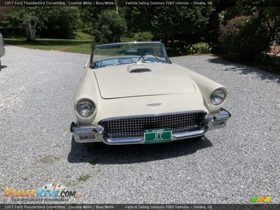 1957 Ford Thunderbird Convertible Colonial White / Blue/White Photo #5