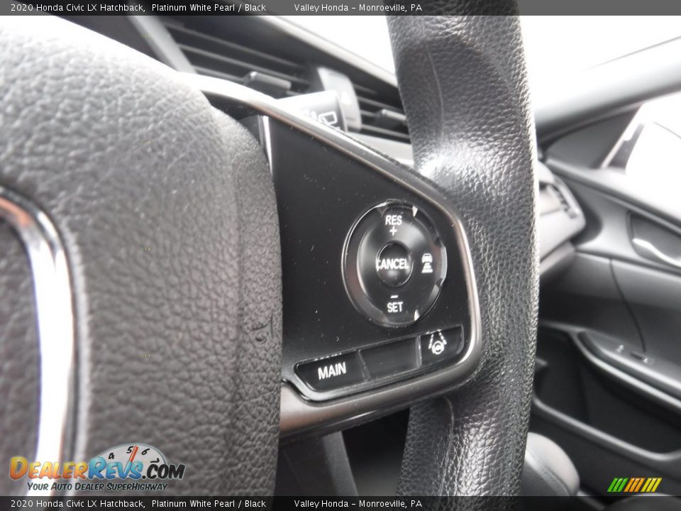 2020 Honda Civic LX Hatchback Platinum White Pearl / Black Photo #18