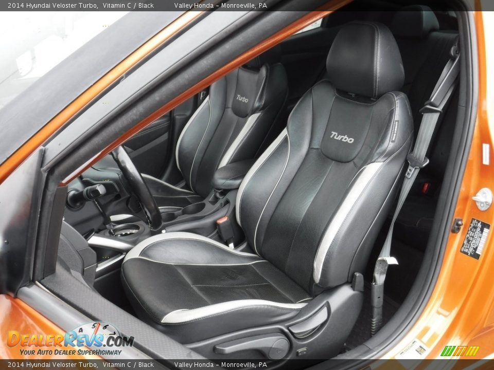 2014 Hyundai Veloster Turbo Vitamin C / Black Photo #13