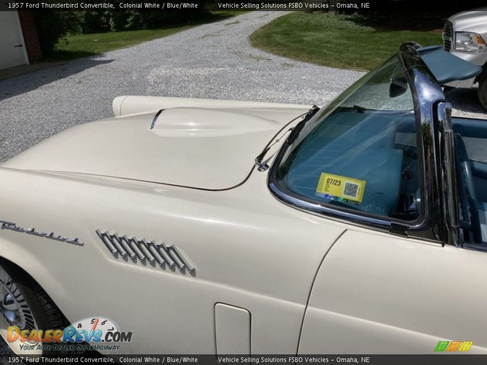 1957 Ford Thunderbird Convertible Colonial White / Blue/White Photo #7