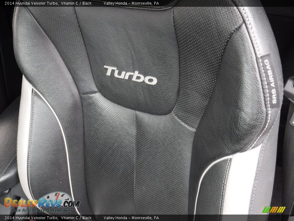 2014 Hyundai Veloster Turbo Vitamin C / Black Photo #14