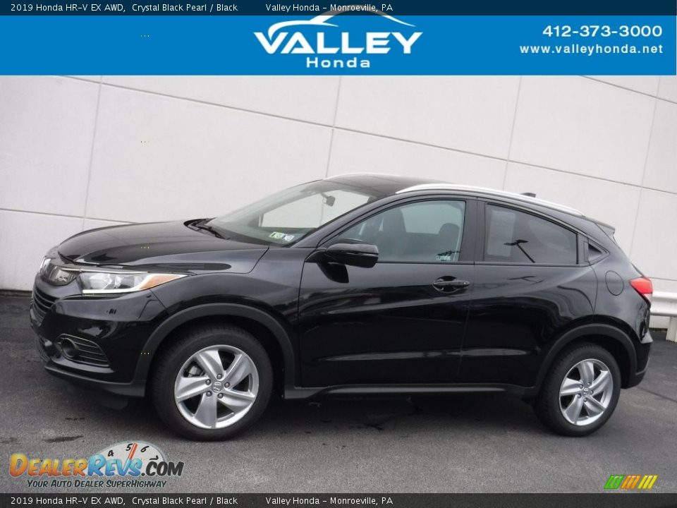 2019 Honda HR-V EX AWD Crystal Black Pearl / Black Photo #2